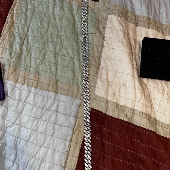 Silver Moissanite Cuban necklace